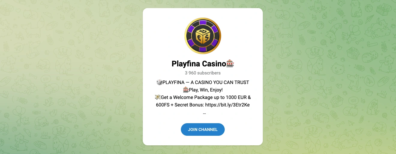 Playfina Telegram Casino