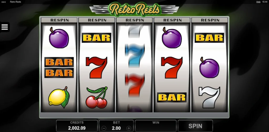 retro reels slot respin feature