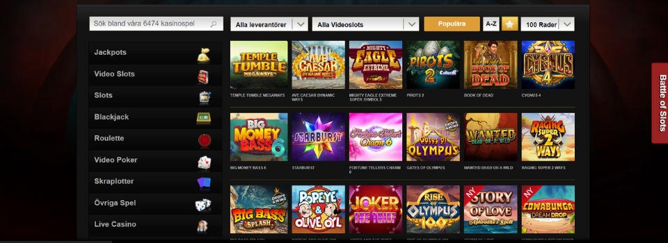 Videoslots Casino Slots