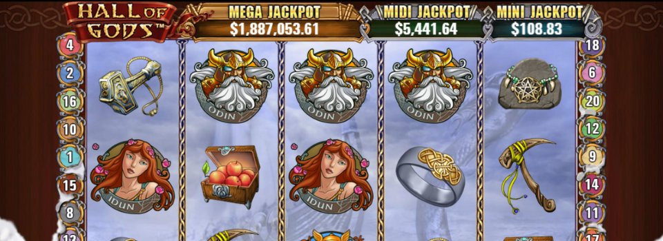 Hall of Gods jackpot slot spelplan