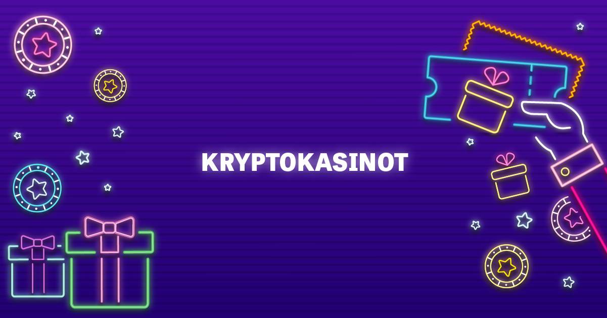 Kryptokasinot - erilaisia bonuksia violetilla taustalla