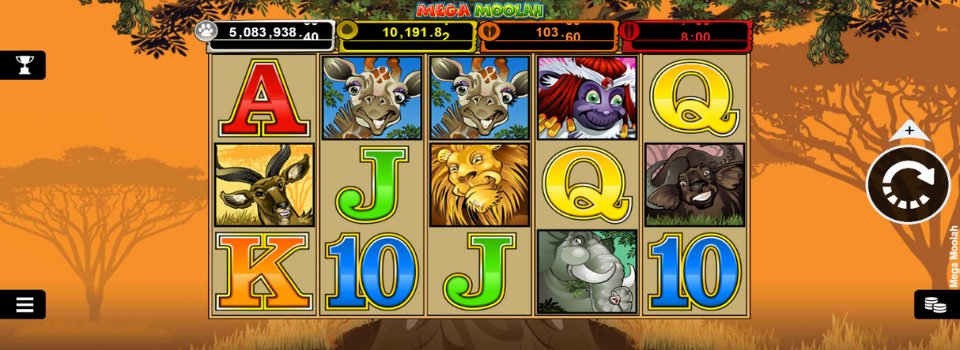 Mega Moolah jackpot slot spelplan