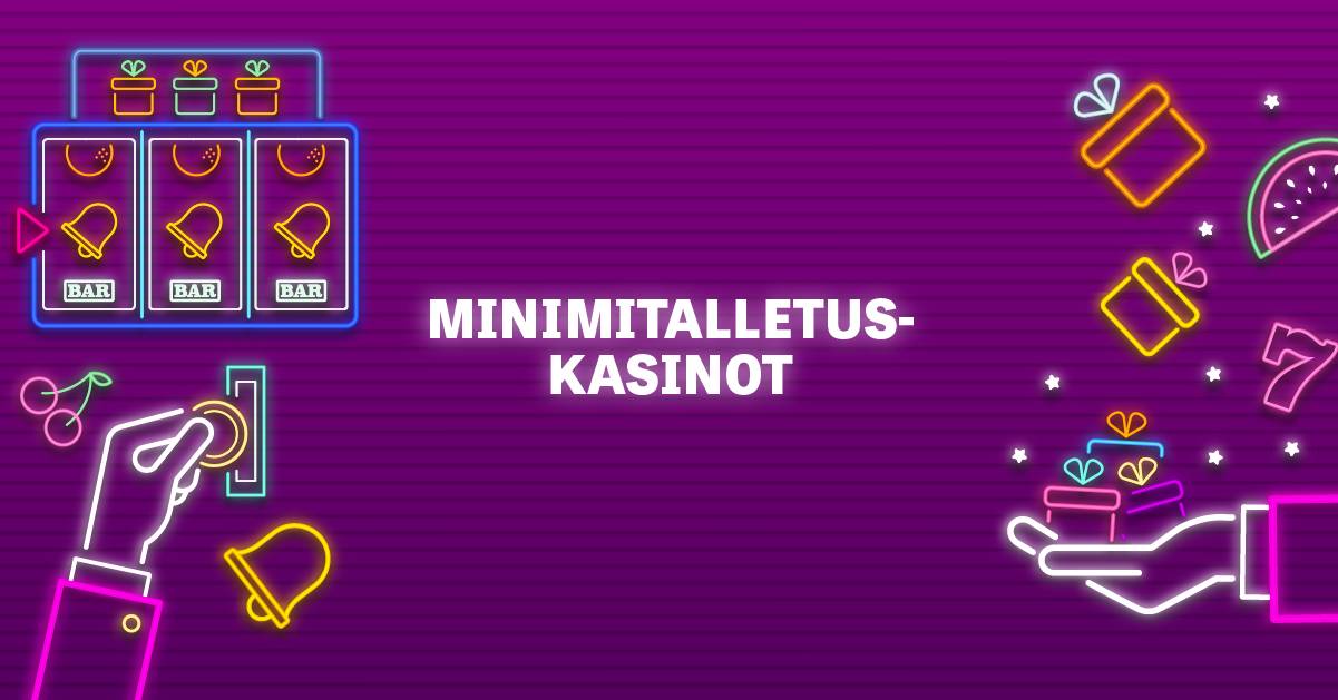 Minimitalletuskasinot violetilla taustalla