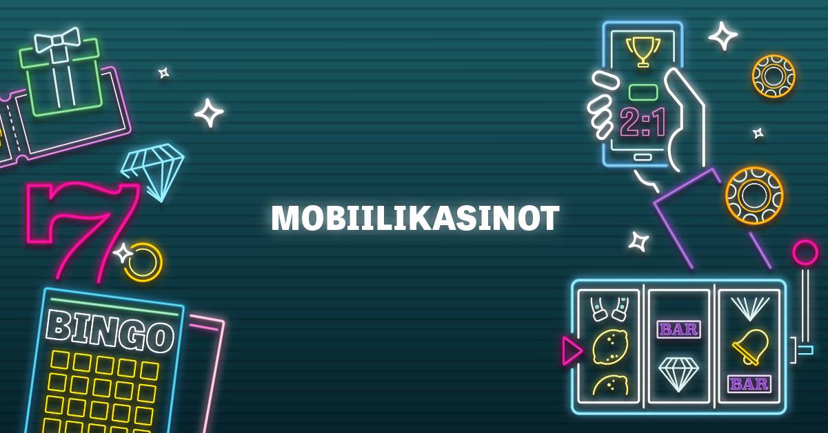 Mobiilikasinot vihertävällä taustalla