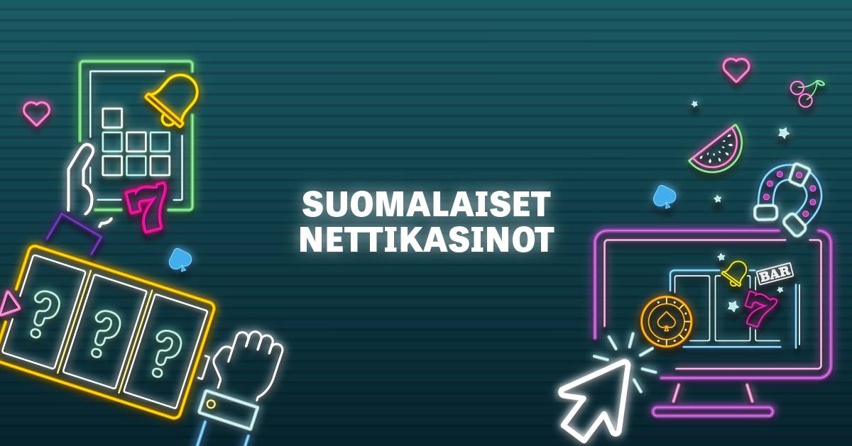 Suomalaiset nettikasinot vihertävällä taustalla