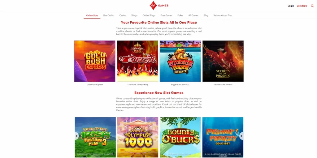 virgin games slots