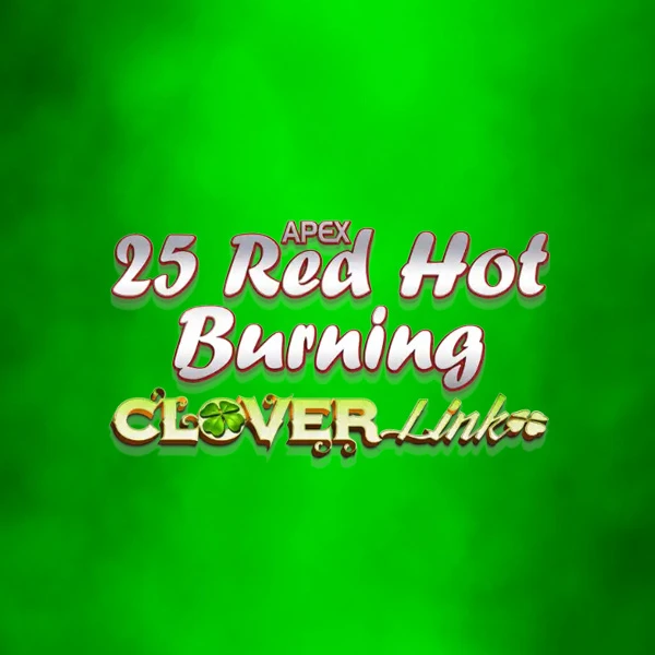25 Red Hot Burning Clover Link Spelautomat Logo