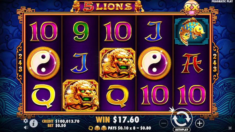 5 lions megaways slot screenshot