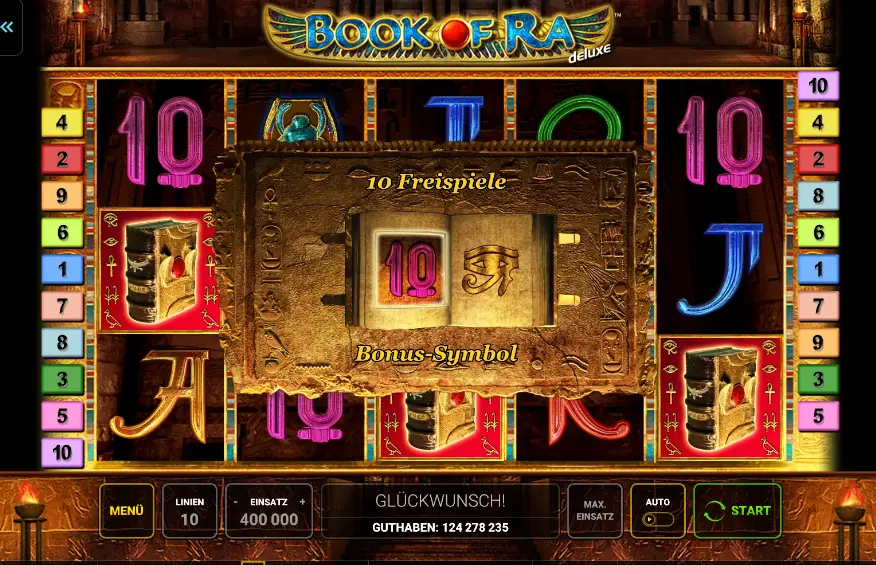 Book of Ra Bonussymbol 10 Freispiele