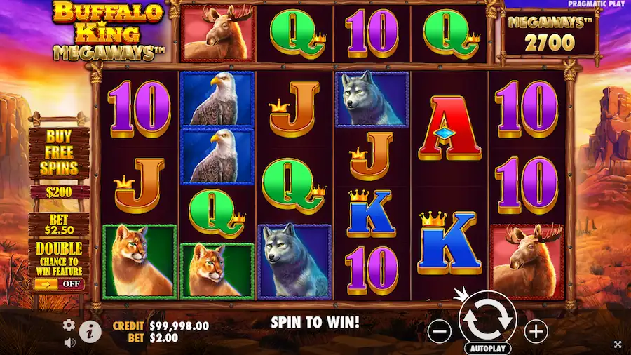 buffallo king megaways slot