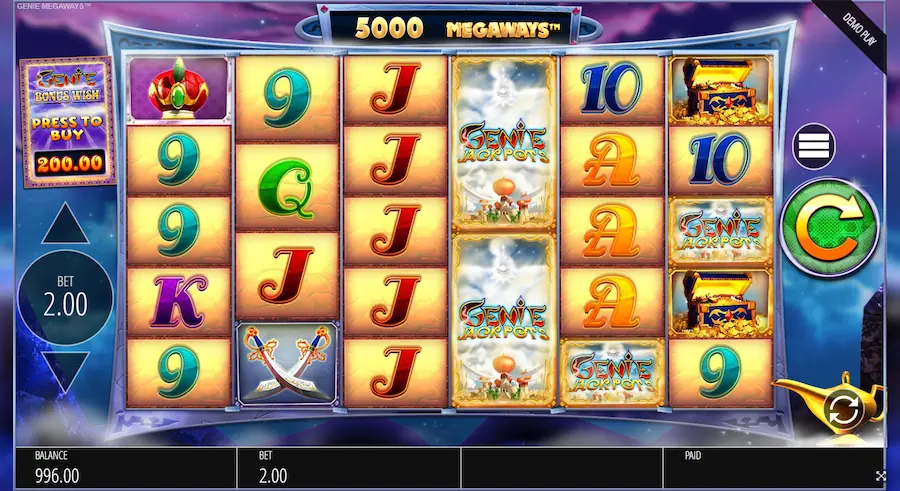 genie jackpots megaways slot