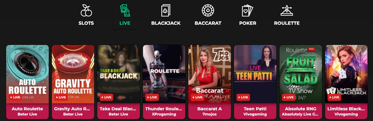 LordSpin Live Casino