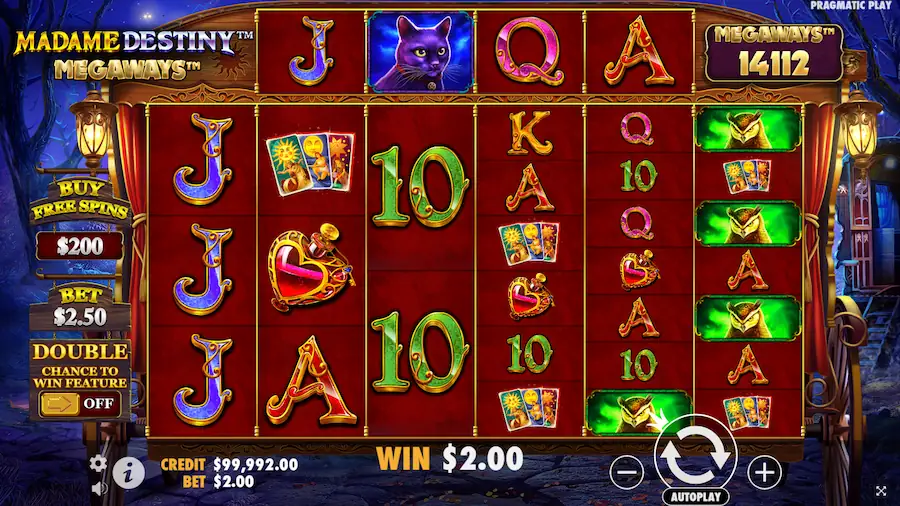 madame destiny megaways slot screenshot