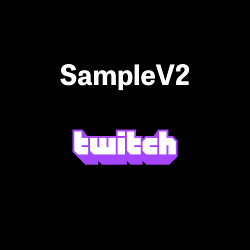 SampleV2 och Twitch logga