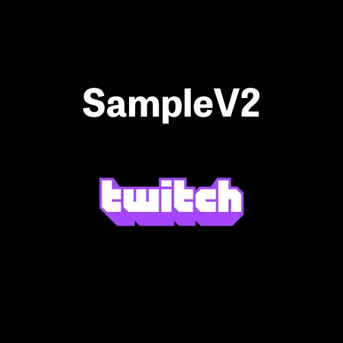 SampleV2 och Twitch logga