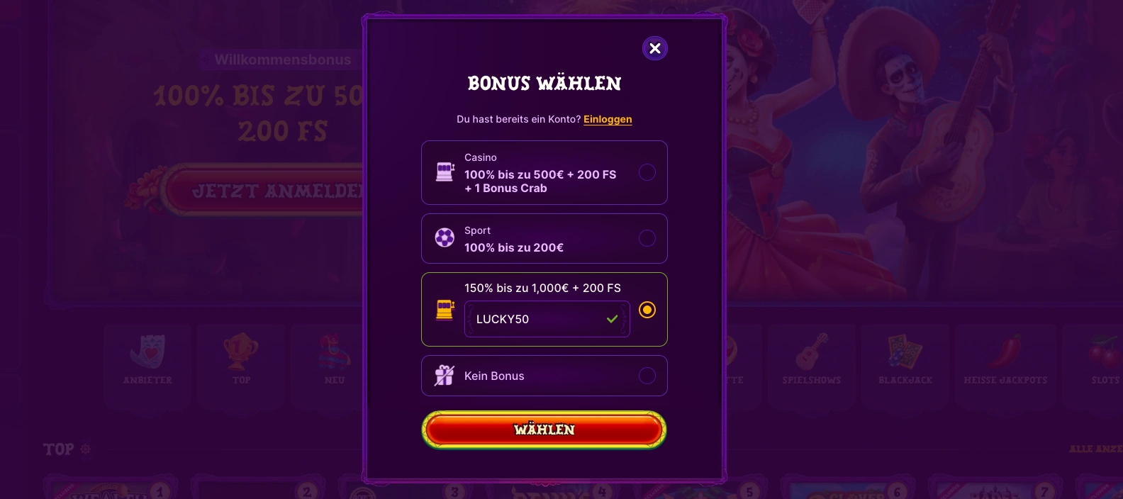DuoSpin Casino Exklusiver 150% Casino Bonus