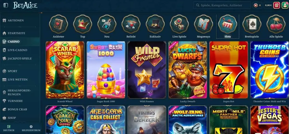 BetAlice Casino Slots