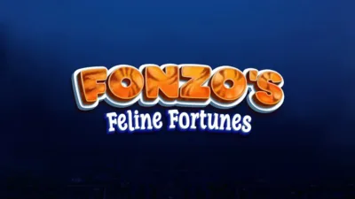 Fonzo's Feline Fortunes logo on a blue background