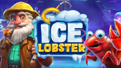 Ice Lobster logo with a fisherman type character and lobster