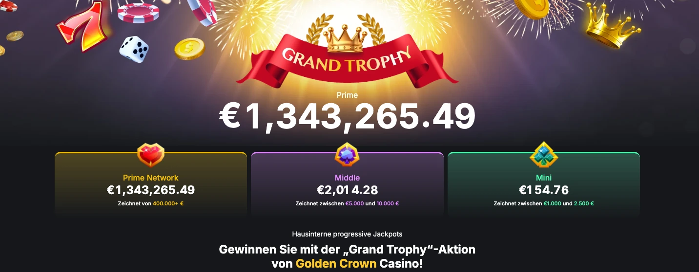 GoldenCrown Casino Jackpot