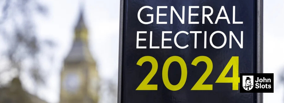General Election 2024 written on a sign with Elizabeth Tower and Big Ben in the background