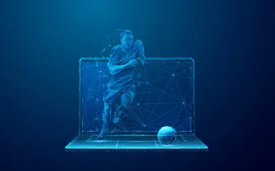 Football Player on Laptop