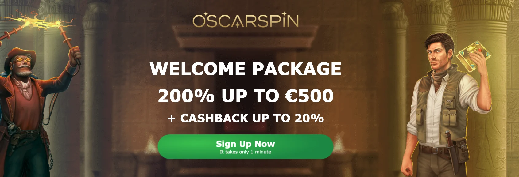 Oscarspin 200% Casino Bonus