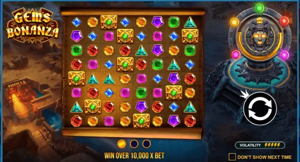 Gems Bonanza game grid