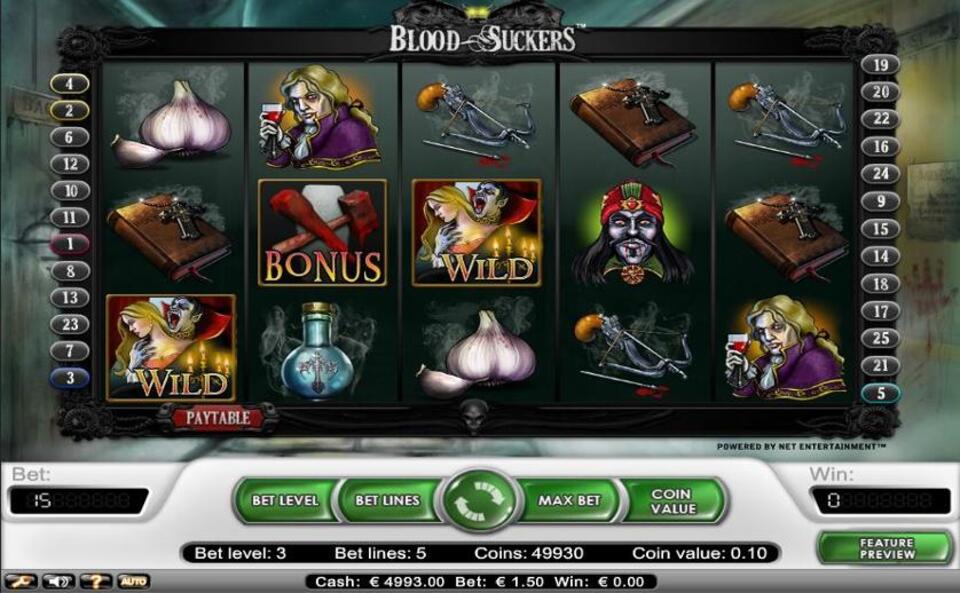 Slot screen for blood suckers