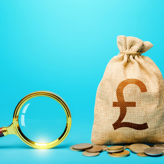 square image investigating sack of money
