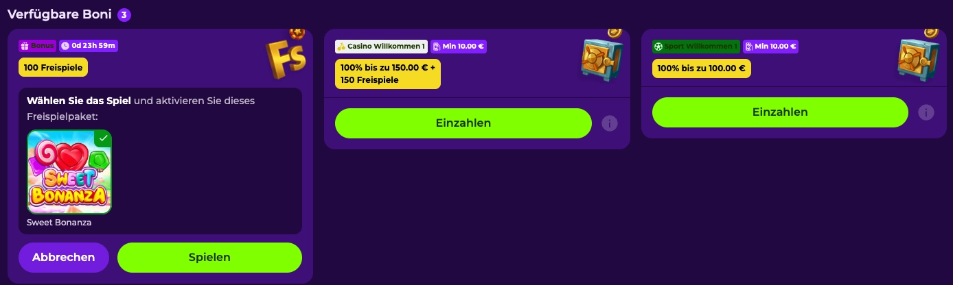 Gambloria Casino Bonus ohne Einzahlung