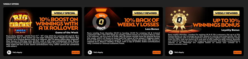 quinnbet weekly offers