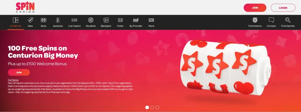 spin casino slots site