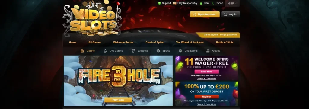 Videoslots slot site library