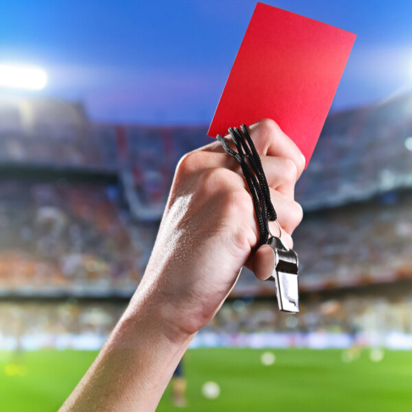 Football Referee's Red Card