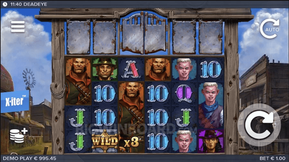 deadeye slot game screen