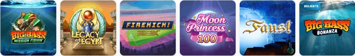 Spielauswahl im DrückGlück Casino