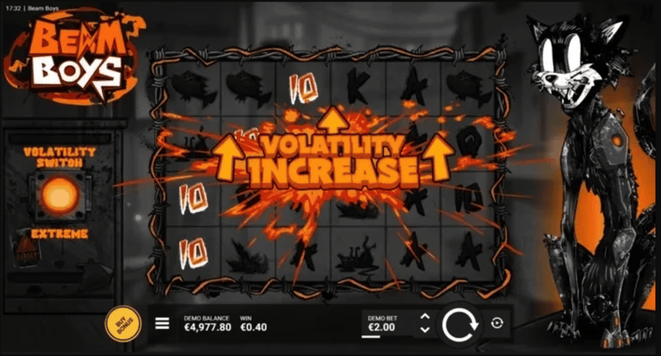beam boys slot game screen