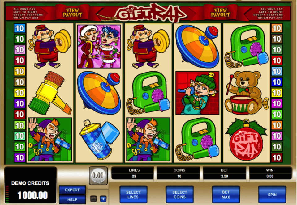 gift rap slot game screen