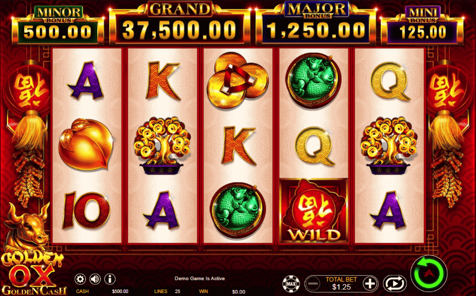 golden ox slot game screen