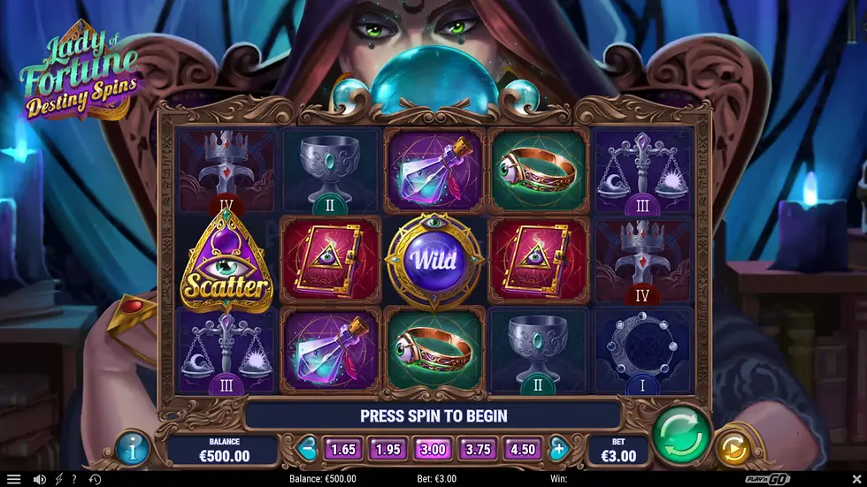 lady of fortune spins slot