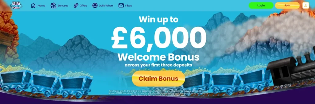 Big thunder slots casino welcome offer