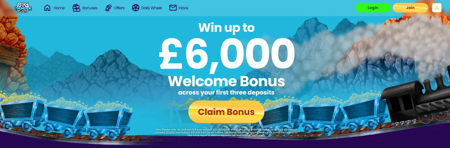 Big thunder slots casino welcome offer