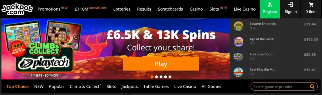 jackpot.com casino page