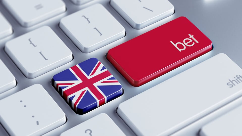 keyboard with union flag and bet keys