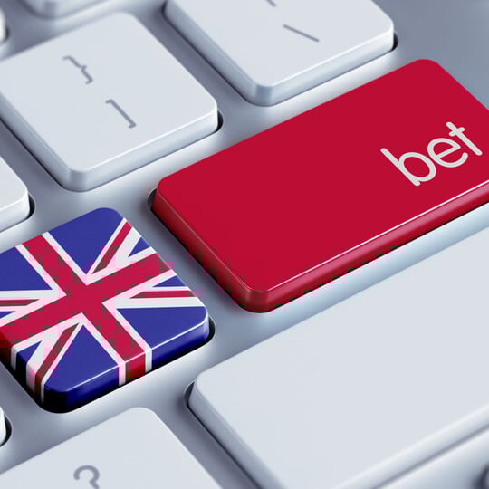 keyboard with union flag and bet keys