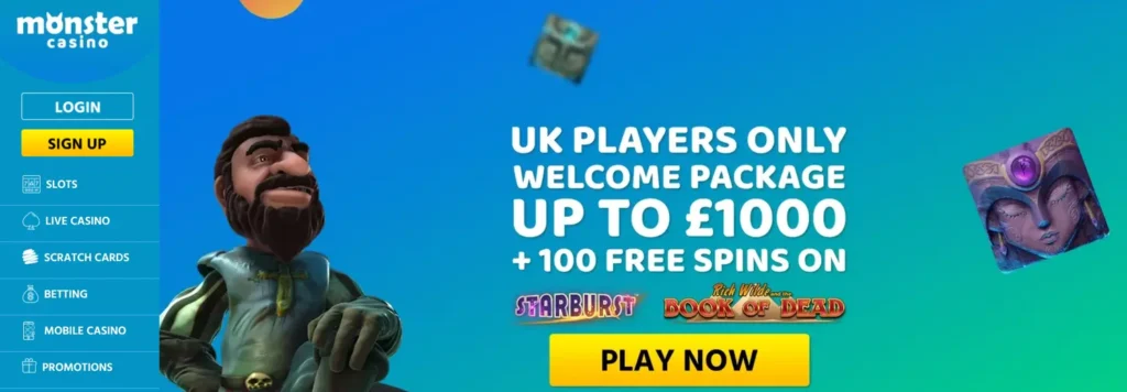 Monster casino welcome offer