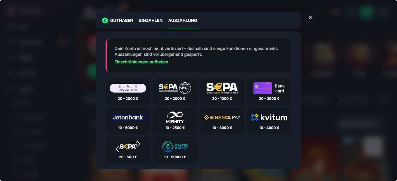 Beef Casino Auszahlungen