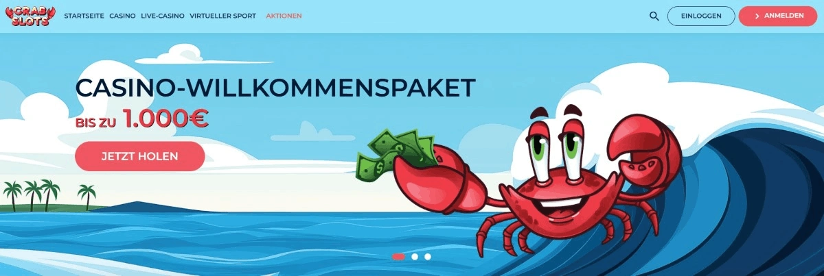 Crab Slots Casino Willkommenspaket