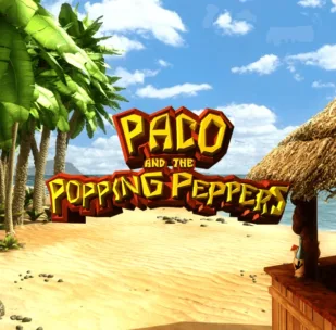 Logo image for Paco and the Popping Peppers Spilleautomat Logo